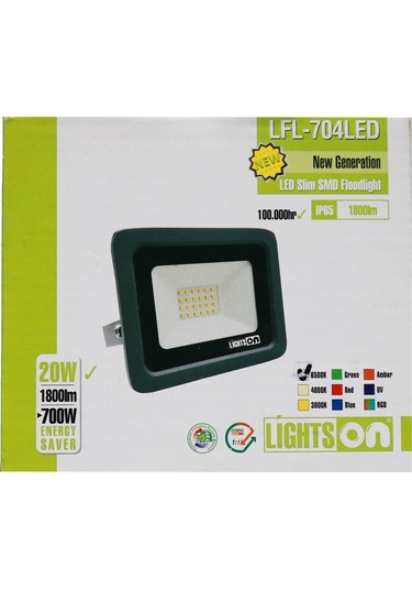 Lfl-704 Lightson 20 Watt Slim Projektör