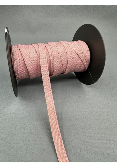 1 Cm Çizgili Puntalı Şerit-5 Metre - Gül Kurusu