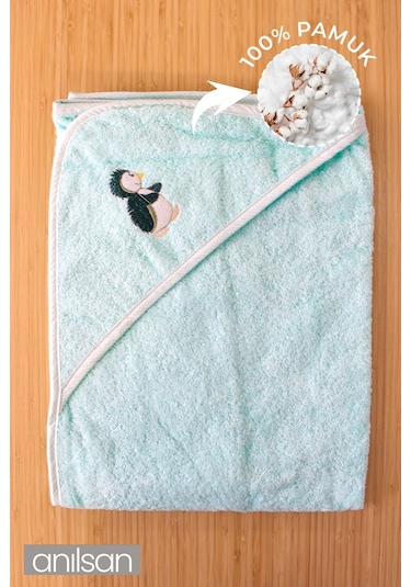 Anılsan Pamuk Bebek Kundak Havlusu - Penguen Desenli Yumuşak Bebek Havlusu Seçenekleri Yenidoğan