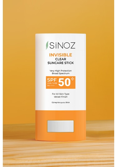 Sinoz Nemlendirici ve Yatıştırıcı Yüksek Korumalı Şeffaf Stick Güneş Kremi SPF50+ 15 G