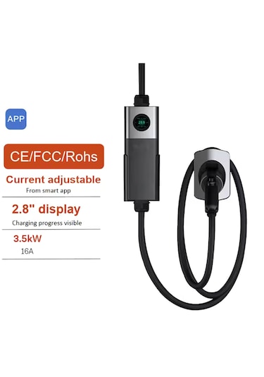 Hici Elektrikli Araç Şarj İstasyonu Wifi 3.5Kw 16A + Çanta