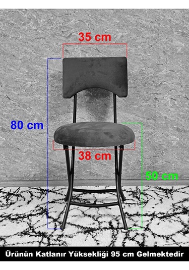Beyaz Boyalı Katlanır Tabure - Kamp Sandalyesi - Sandalye - Mutfa Çok Renki