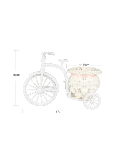 Singree Mavi Plastik Dekoratif Depolama Sepeti - Yatak Odası, Ofis, Çiçek Dizimi, Bisiklet İçin 27x18x15cm El Sanatı Gösterim Sepeti