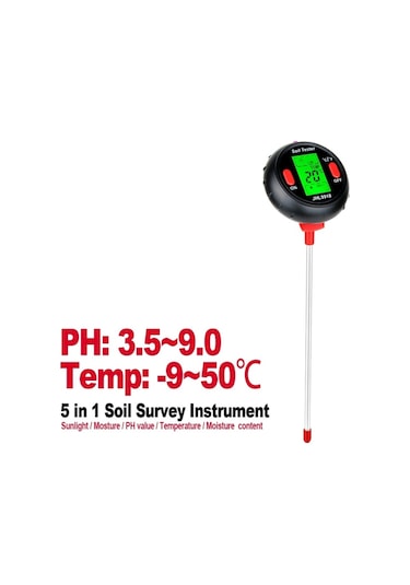 Butu Rz104 Toprak Ph Ölçer Nem Dedektörü Dijital Monitörü