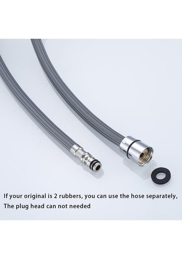 Aubyhe Mutfak Musluğu Değişim Hortumu - Çekilebilir 1.5 Metre, Hızlı Takılabilir Tip Aksesuarlar Dahil