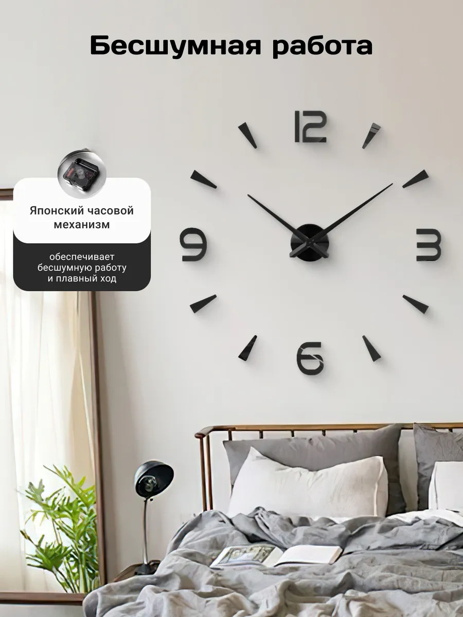 Artclock Rulo Duvara Yapışan Rakamlı Dekoratif Duvar Saati 263460146 Siyah