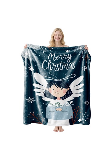 Noel Fral Küçük Battaniye Festival Atmosferi Pratik Kullanım-mt-flr-104 75 100 Yeşil