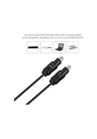 Yaozixa Toslink Erkek-erkek Dijital Fiber Optik Ses Kablosu 2.2mm - 2m, Cd/dvd/minidisc İçin Net Ses, Dolby Digital Dts Desteği