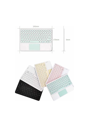 Android Ve İos Uyumlu Bluetooth Klavye Touchpad Slim Kablosuz Wifi Q Klavye Najmaddin 63678002