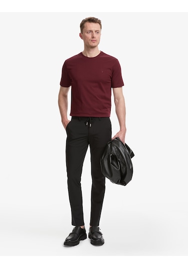 Pierre Cardin Erkek Bordo Tişört Basic 50325299-vr014