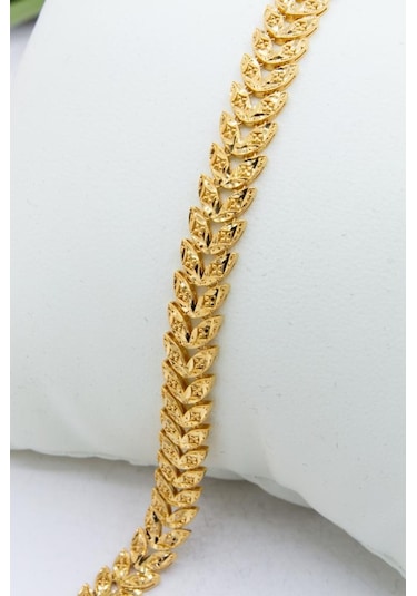 22 Ayar Altın Bileklik Füzyon Döküm Kadın Bileklik B200355 Sarı Altın