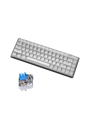 Yunboo 68 Tuşlu Mekanik Klavye - Rgb Aydınlatma, 10 Işık Modu, Çıkarılabilir Kablo, Çoklu Sistem Desteği, Dayanıklı Çift Renk Tuşlar