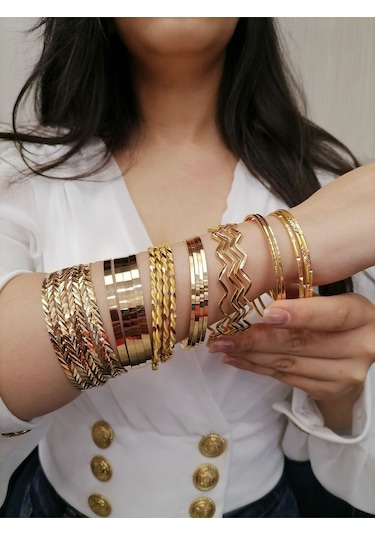 22 Ayar Altın Yatırımlık Oluklu Ajda Bilezik 10 Gr