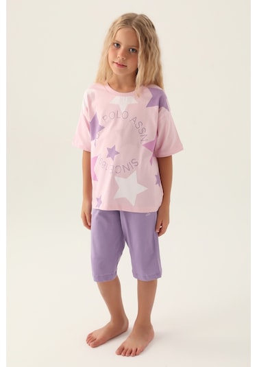 U.s. Polo Assn. Kız Çocuk Toz Pembe Pijama Takım 50315466-vr050 Toz Pembe