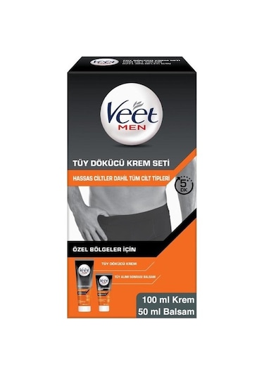 Veet Men Özel Bölgeler İçin Tüy Dökücü Krem 100 ML + Balsam 50 ML