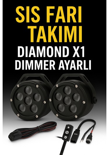 Diamond X1 Dimmer 160 Watt Profesyonel Motosiklet Sis Far Takımı