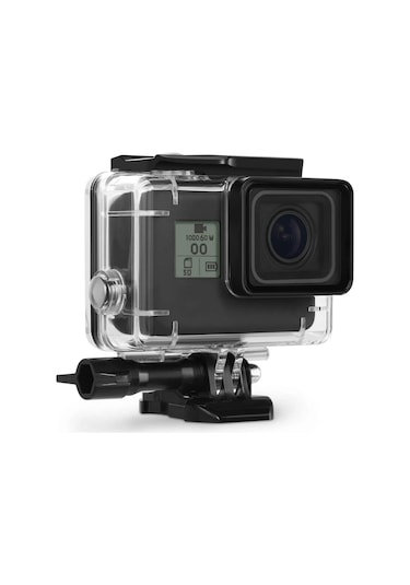 Vkemall Gopro Hero 5/6/7 İçin Su Geçirmez Ve Çarpma Dayanıklı Kasa - 45 Metre Derinlikte Kullanım