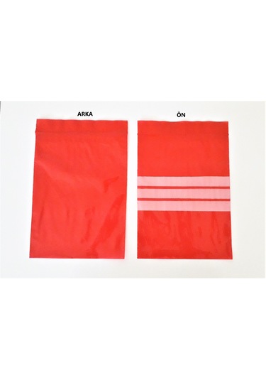 Kırmızı Kilitli Torba 3 Satırlı 7x9 Cm 100'lü Paket