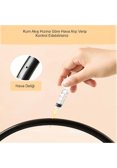 Hymark Hareketli 3d Kum Saati 30cm Büyük Boy Mavi Yuvarlak 12inch