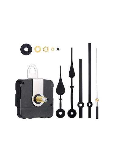 Reedark 2 Adet Metal I Eksenli Kuvvetli Quartz Saat Çalışanı - Tamir Parçaları Seti Siyah Saniye İğnesi, Kutulu