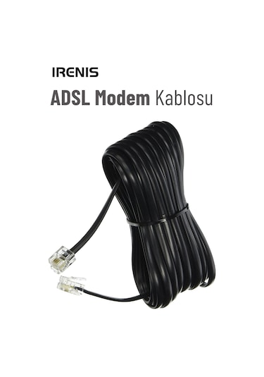 Irenis Adsl Vdsl Modem Kablosu Rj11 Kablo Köken Telefon Kablosu 3 M
