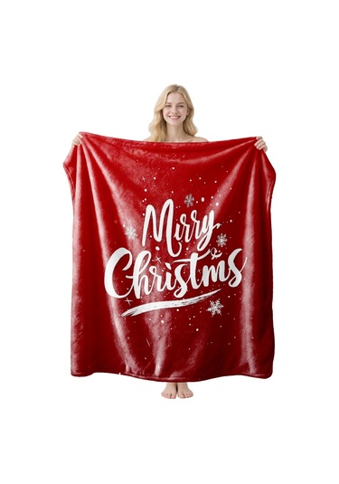 Noel Fral Küçük Battaniye Festival Atmosferi Pratik Kullanım-mt-flr-193 150 200 Yeşil