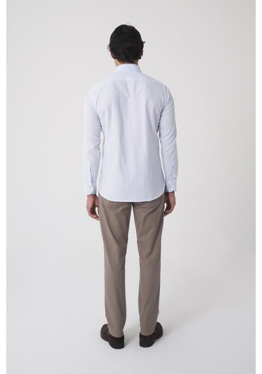 Bisse Regular Fit Erkek Uzun Kol Tek Cep Pamuk Mavi Gömlek Gmczg250072 D35 Mavi
