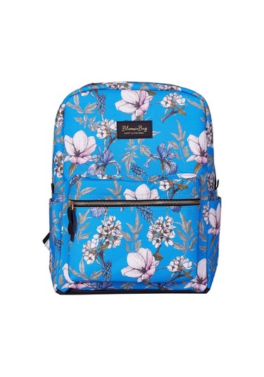 Bloominbag Blue Cherry Blossom 13-14 İnç Sırt Laptop / Macbook Çantası Mavi