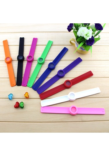 Vkemall Silikon Sivrisinek Kovucu Bileklik, Sivrisinek Kovucu Bileklik, Açık Hava Spor Bilekliği Rastgele Renklerde 10 Adet