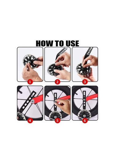 Samdoo 12-20 İnç Bisiklet Denge Tekerlekleri, Işıklı Yeşil Tekerlekler, Çelik Konstrüksiyon, Tam Aksesuar Seti Araçlar, Zil Dahil Yeşil