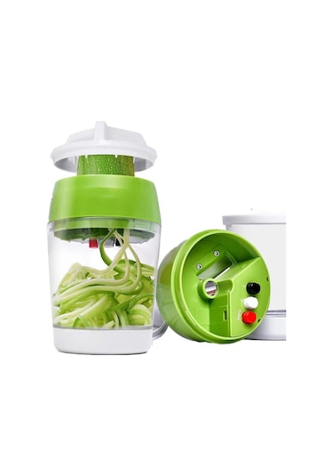 Dinosaurs 5 In1 El Spiralizer Sebze Dilimleme Ayarlanabilir Spiral Kesici Konteyner Kabak Noodle Spagetti Maker Spiral Dilimleme Altın