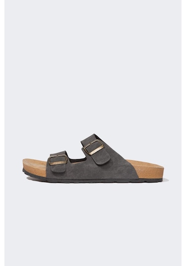 DeFacto Erkek Düz Taban Çift Bantlı Suni Deri Terlik C3754AX24HSGR422