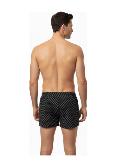 Erkek Penye Baskı Desenli Boxer Bgl-st05010 Siyah