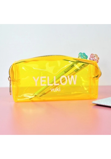 Vuki Yellow Sarı Şeffaf Kalemlik