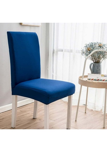 Geeroyoo Yemek Odası Sandalye Kılıfı, Esnek Spandex, Toz Ve Lekeden Koruyucu, Yıkama Kolay, Ev Ofis Restoran Uygun, Sertifikalı Poliester Mavi