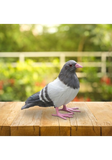 Suntek Simülasyon Güvercin Heykeli Zanaat Yard Avlu Daimi Gri