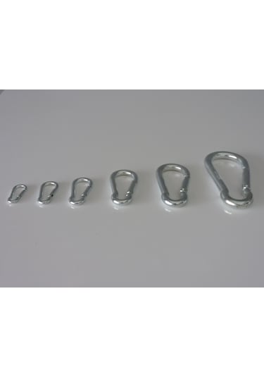 Geçmeli Yapış Kanca Karabina Yaylı 6 Mm - 6 Cm