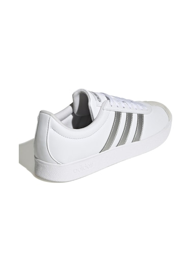 Adidas Vl Court Base Beyaz Kadın Sneaker Beyaz-gumus Beyaz - Gümüş
