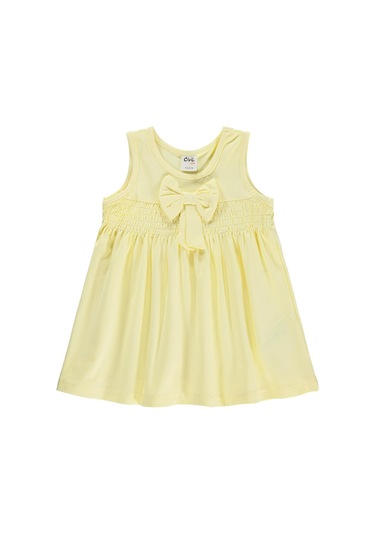 Civil Baby Gipe - Kurdelalı 6-18 Ay Elbise - Sarı Soft Sarı