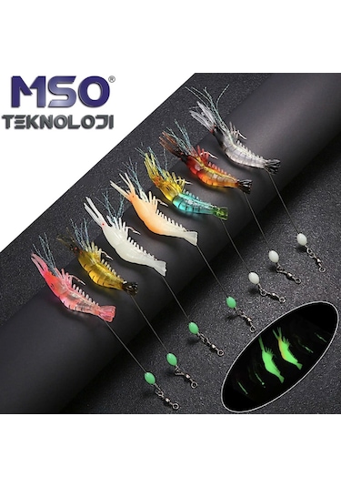 MSO Olta Balıkçılık Fosforlu Silikon Karides Yapay Yem