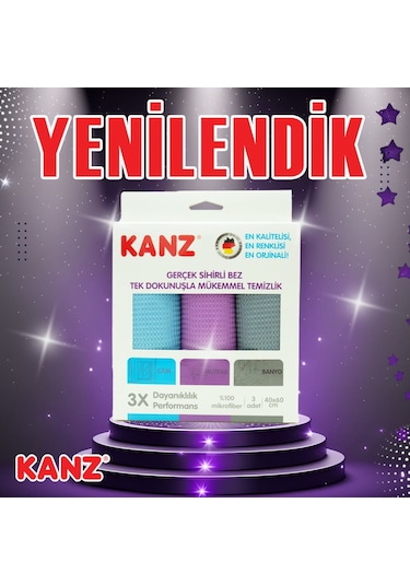 Kanz Microfiber Temizlik Bezi 2'li 40 x 60 CM