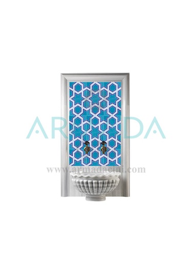 Armada Çini 60X100 CM Sp 98 Mavi Yıldız Serigraf Türk Hamamı Pano