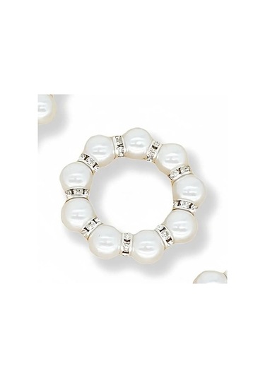 Pazly 6'lı Gümüş Renk Peçete Halkası Seti - Hediye Paketli, Şık Beyaz - Pratik Ve Şık Masa Düzenleri İçin Hediye Seçimi Beyaz