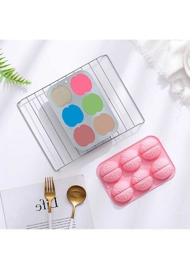 Fastbuy Cadılar Bayramı Şekil Figürlü Silikon Kalıp Seti - Çikolata Kurabiye Dondurma İçin 4'lü Mavi Paket Mavi