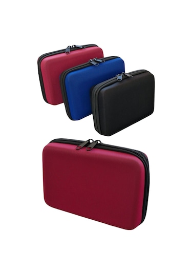 Makyaj Çantası Sert Kapaklı Kozmetik Seyahat Organizeri Pembe