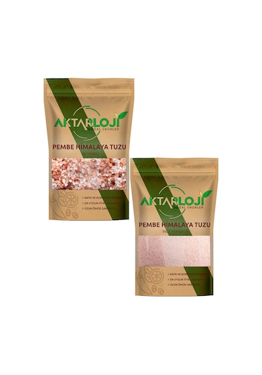Pembe Himalaya Tuzu Seti 8 Kg 4 Kg İri Pembe + 4 Kg İnce Yemeklik Pembe 1. Kalite