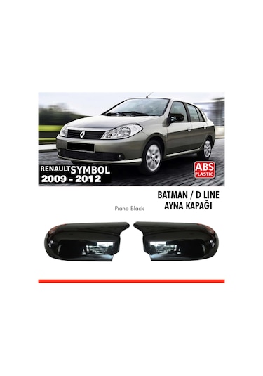 Renault Symbol 2 Yarasa Batman Ayna Kapağı Piano Black 2009 2012