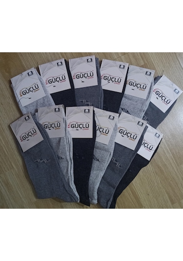 Güçlü Erkek Çorap 12 Adet Beyaz