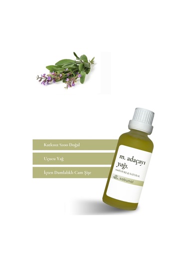 Sabunal Misk Adaçayı Yağı 50 ML - Aromaterapi ve Cilt Bakım Yağı