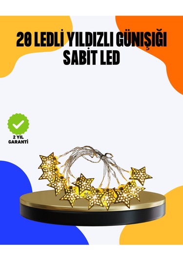 Yıldız Led Işık 5 Metre Dekoratif Aydınlatma Günışığı Kopya Diğer